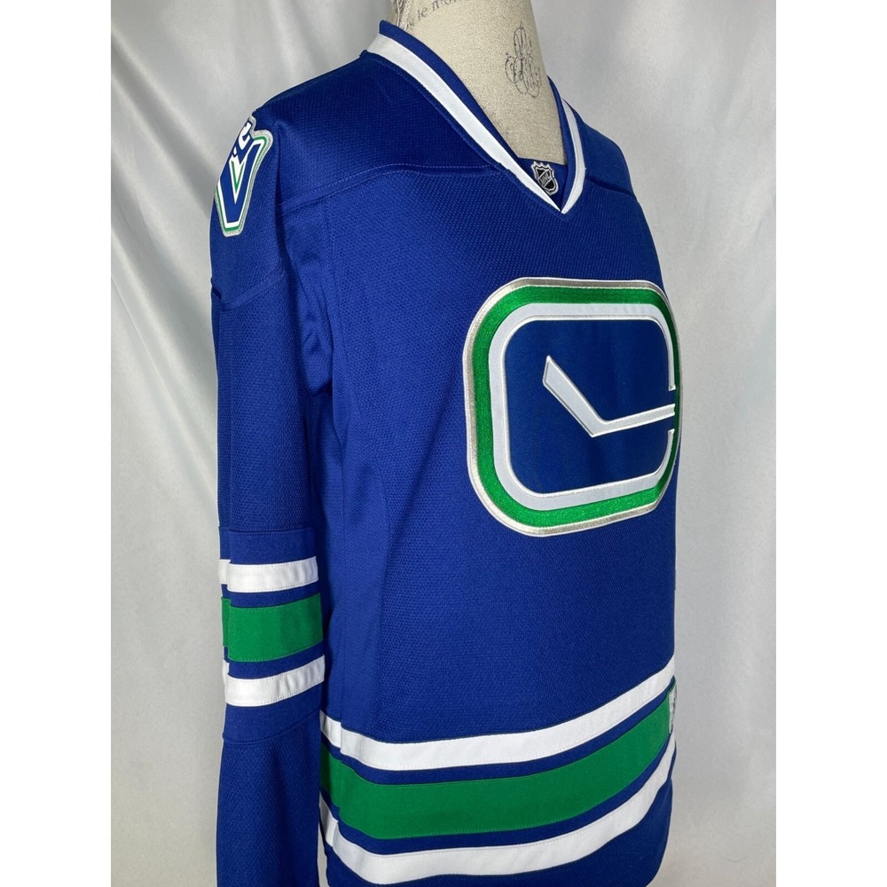 Vancouver Canucks NHL Reebok Blue Premier Alternate Jersey Women's LARGE - Picture 14 of 15